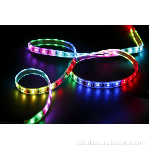 Full Color Dc 12v 5050 Rgb Smd Led Strip Light, Ip44 240lm Flexible Led Light Strip Rex1000